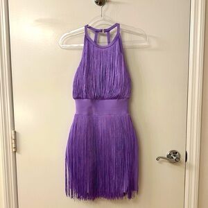 Purple Dress with Fringes M